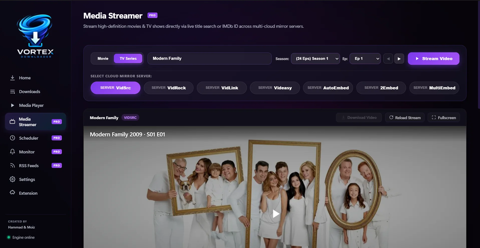 Vortex Media Streamer Preview